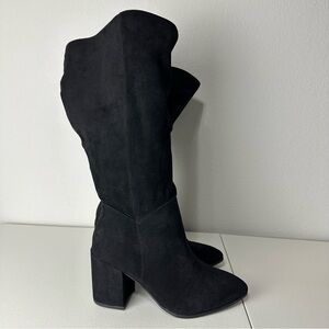 Torrid Elegant Black Suede Heeled Boots